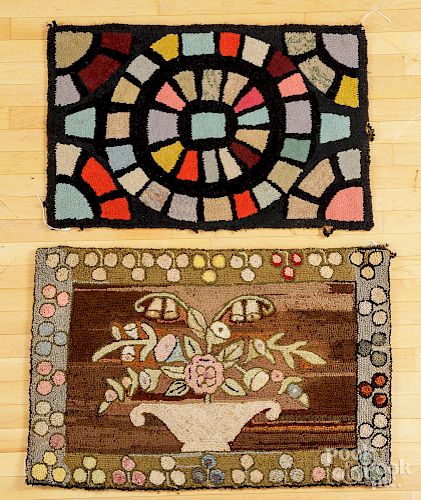 Two American hooked rugs
