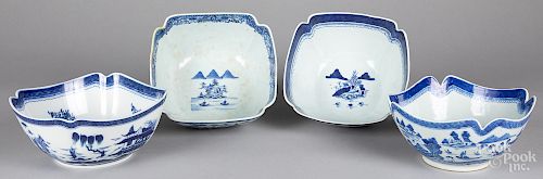Three Chinese export porcelain Canton bowls