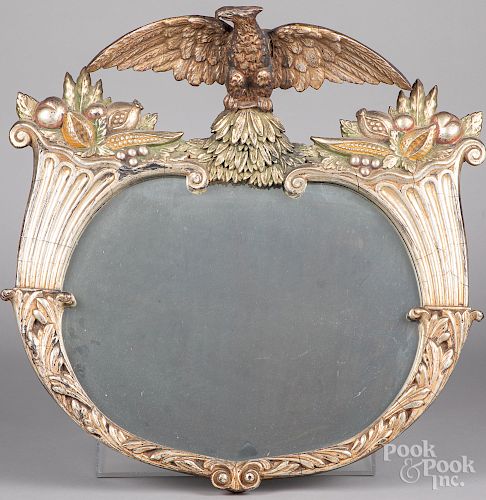 Painted eagle and cornucopia mirror