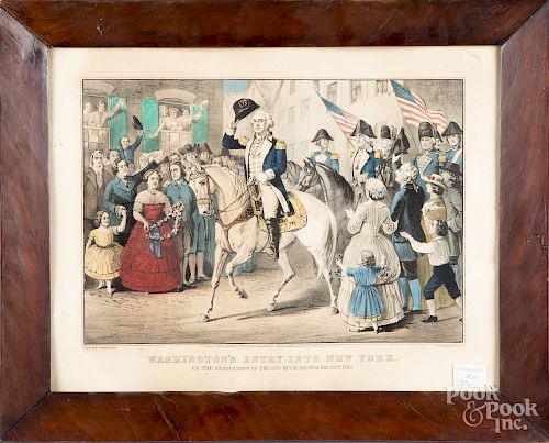 Three color lithographs of George Washington