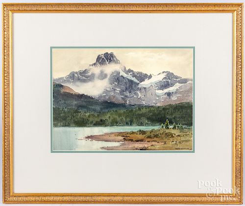 Frank J. Egginton watercolor of Banff Canada