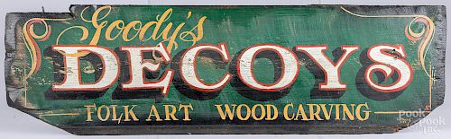 Contemporary painted decoy trade sign