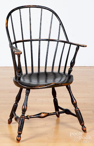 Painted sackback Windsor chair