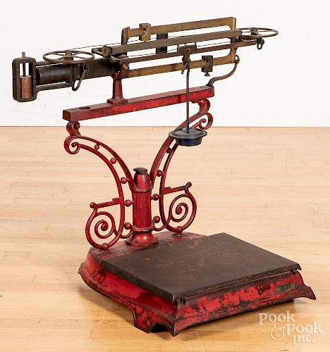National Scale Co. painted iron and brass scale