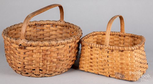 Four split oak baskets.