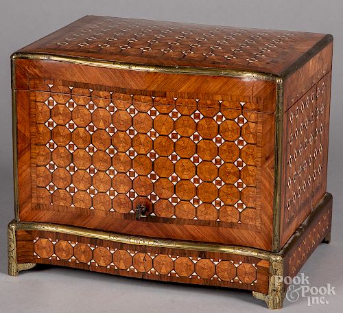 French parquetry cordial tantalus set