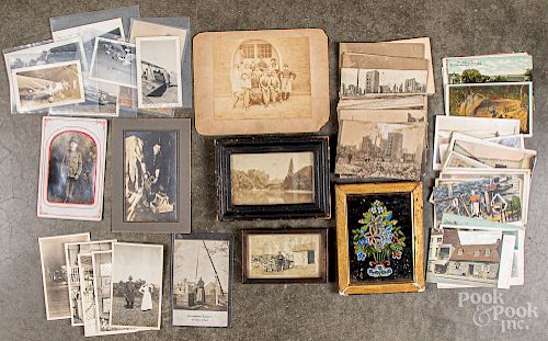 Collection of early postcards, photographs, etc.