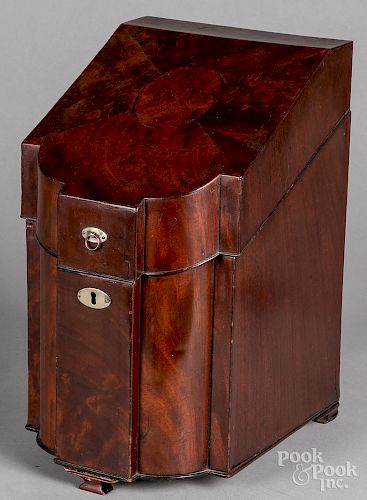 George III mahogany knife box