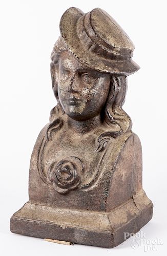 Cast bust of a woman