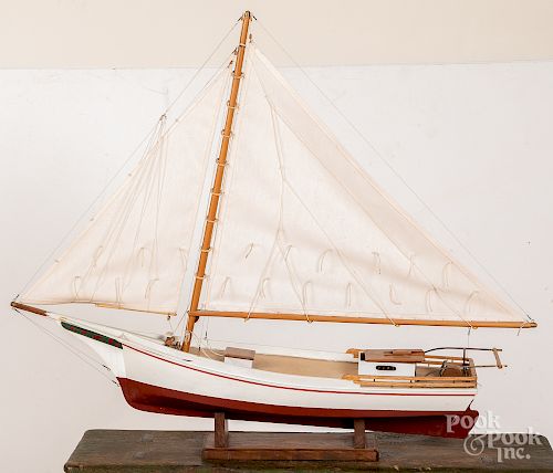Painted boat model