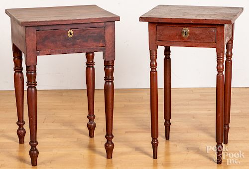 Two Pennsylvania painted one-drawer stands