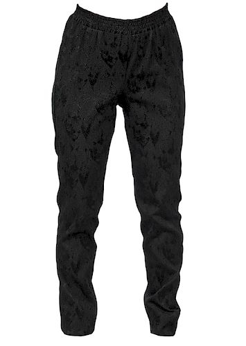 Chanel Black Silk Textured Pants Size 44