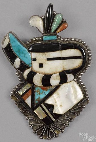 Zuni, Pueblo, New Mexico brooch of a Saiyatasha k