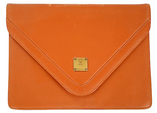 MCM Leather Envelope Burnt Orange Bag