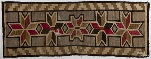 Navajo rug, ca. 1940, with ''Valero'' stars, 137'' x