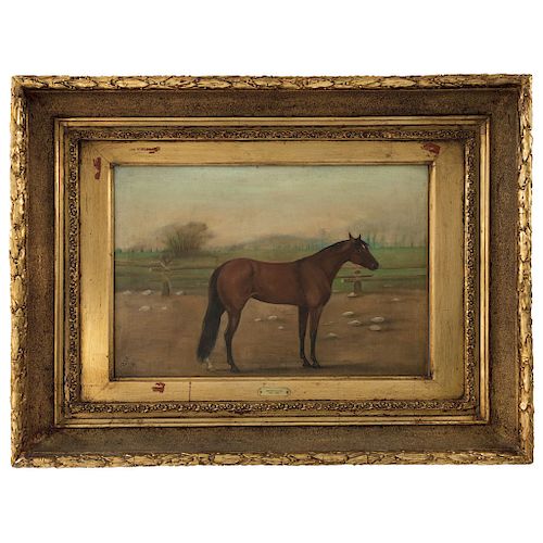 ERNESTO ICAZA (MEXICO 1866-1926). CABALLO (“HORSE”), Oil on canvas. Signed and dated in 1910.