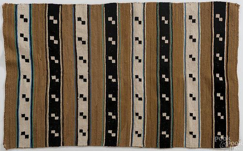 Navajo rug, ca. 1940, with repeating small square
