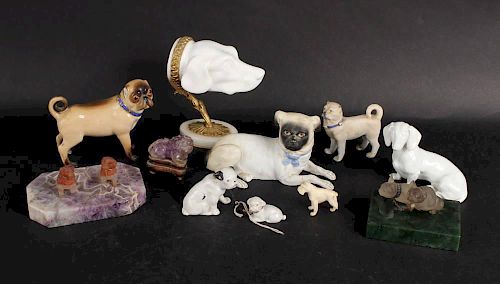 Ten Assorted Dog Figurals, 20th C.
