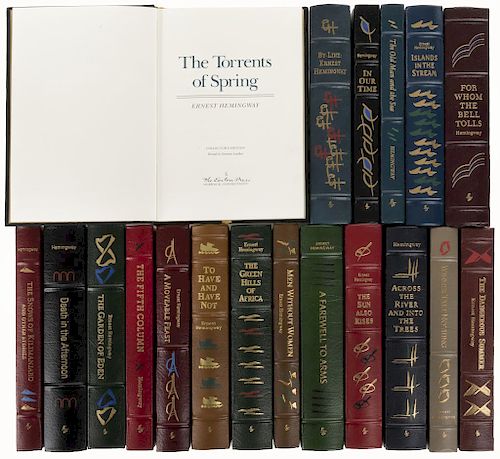 Hemingway, Ernest. Obras. Norwalk, Connecticut: The Easton Press, 1970 / 1990. Piezas:19.