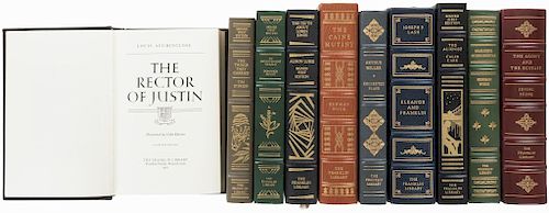 Libros Franklin Library Firmados por Autor. Eleanor and Franklin/ The Rector of Justin/ The Alienist... Piezas: 10.