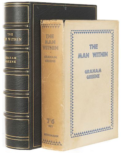Greene, Graham. The Man Within. London: William Heinemann, 1929. 1era edición de la 1er Novela de Graham Greene.