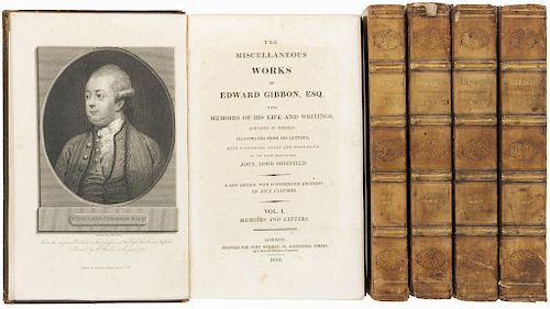 The Miscellaneous Works of Edward Gibbon, Esq. with Memoirs of his Life and Writings… London: John Murray, 1814. Pzs: 5.