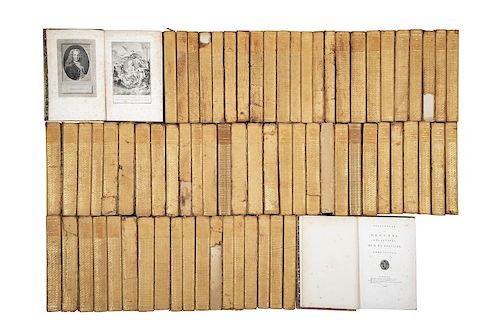 Voltaire. Œuvres Completes. Paris: Société Littéraire-Typographique, 1784, 1785, 1789, 1808. Tomos I - LXX y 2 suplementos. Pzas: 72