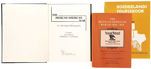 Garrett, Jenkins / Tutorow, Norman E. / Stoddard, Ellwyn R. Libros sobre Bibliografía Guerra entre USA y México. Piezas: 3.