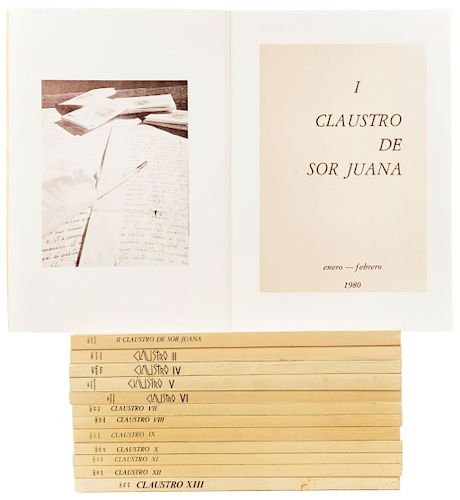 Pérez San Vicente, Guadalupe (Coordinadora). Revista Claustro de Sor Juana. México, 1980-82. Nos. I-XIII. Pzas: 13.
