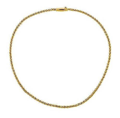 Cartier 18K Gold Rope Chain Necklace