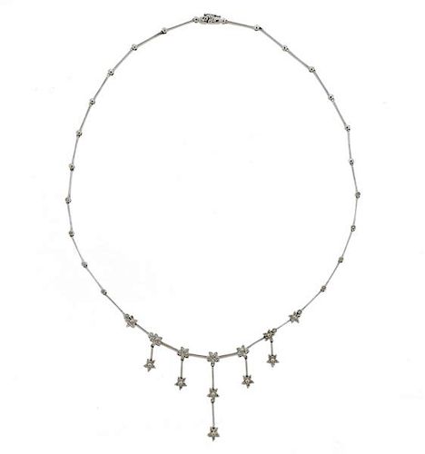 14K Gold Diamond Flower Necklace
