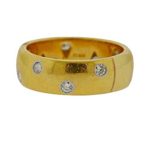 Tiffany &amp; Co Etoile 18k Gold Platinum Diamond Ring 