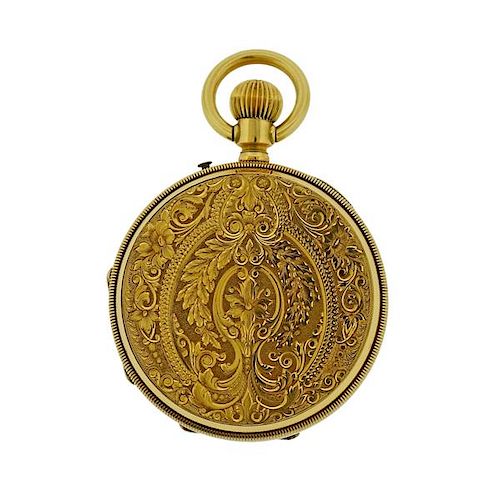 Antique  Thiebaud Fleurier  18K Gold Pocket Watch