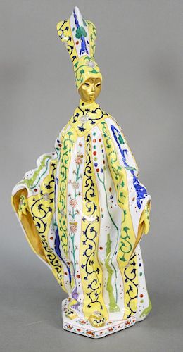 Herend Porcelain Figure, Queen Victoria carnival woman with mask marked on bottom Herend Hungary hand painting 15011 - 0 - 00/52 no 15/100. height 17 