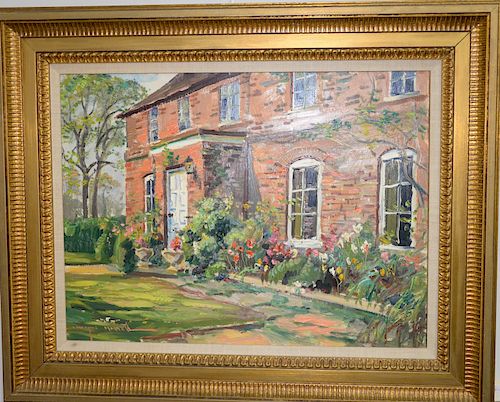 Wayne Beam Morrell (1923 - 2013), "Old Hunting Lodge", oil on masonite, signed lower left Wayne Morrell, signed, titled and dated on back, "Old Huntin