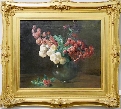 Charles Ethan Porter (1847 - 1923), Rambling Roses, oil on canvas, signed lower right C.E. Porter, New Britain Museum of American Art label on back, C