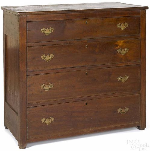 Pennsylvania Sheraton walnut chest of drawers, ca