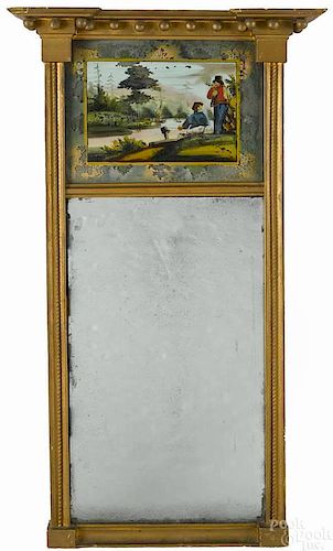 Federal giltwood mirror, 19th c., 35 1/4'' x 15 1/