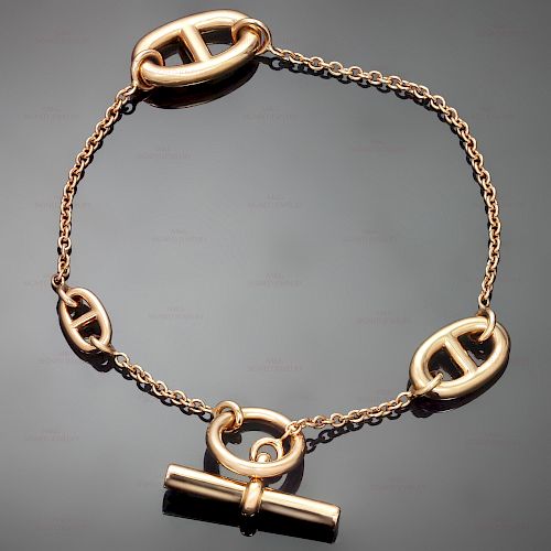 HERMES Farandole 18k Rose Gold Small Bracelet