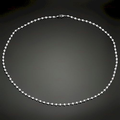 VAN CLEEF & ARPELS Diamond By The Yard 18k White Gold Necklace
