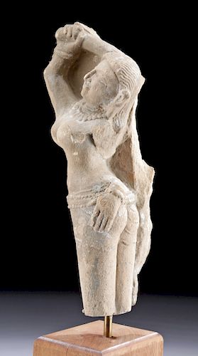 4th C. Indian Gupta Sandstone Relief of Dancer