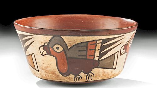Nazca Polychrome Bowl w/ Lively Parrots