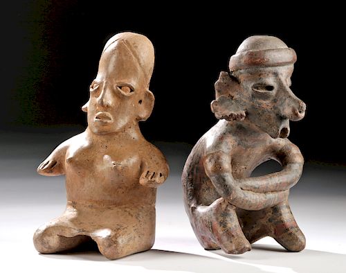 Nayarit & Jalisco Ameca Pottery Seated Figures