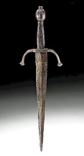 17th C. Western European Iron Parrying Dagger