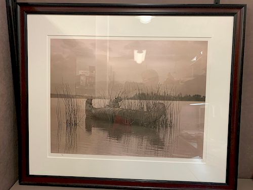 Ltd Edition Photo-lithographic Print by Edward S. Curtis "The Rush Gatherer" COA