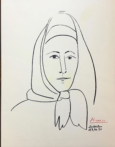 Lithograph, L' espagnole (Spanish Woman),  Pablo Picasso (1881-1973)