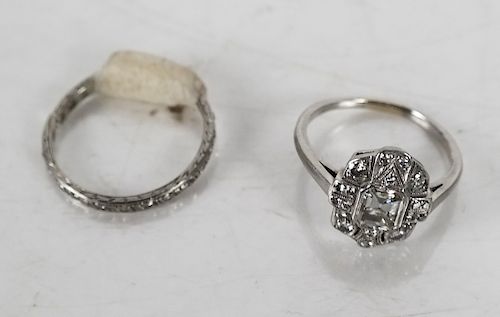 Two Platinum and Diamond Rings 3.7 DWT