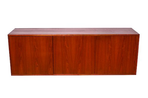 Mid-Century Wall-Mounted Floating Credenza