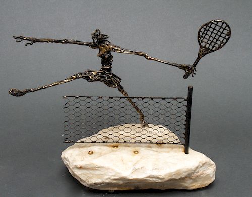 Victor Zaikine "Tennis" Brutalist Metal Sculpture
