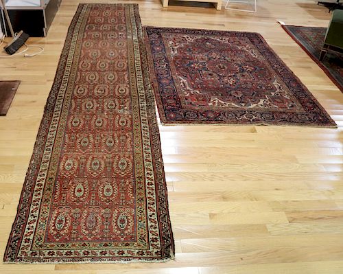 2 Antique And Finely Hand Woven Carpets .